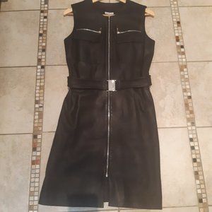 Pollini Leather Dress Made in Italy